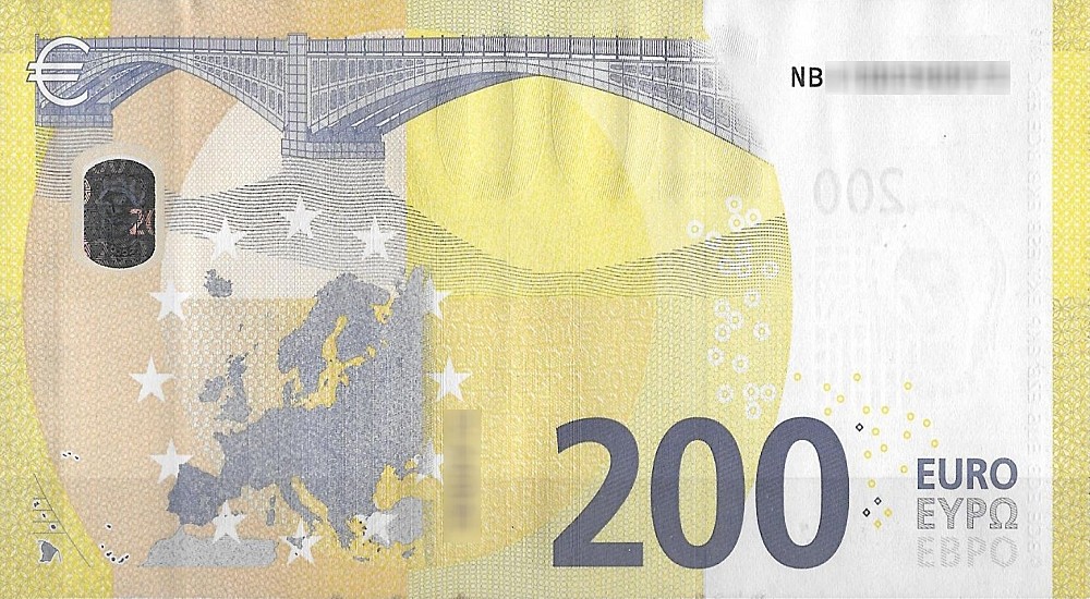 Détail du billet de 200 € 2019 Autriche