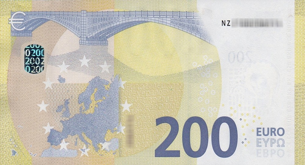 Détail du billet de 200 € 2019 Autriche
