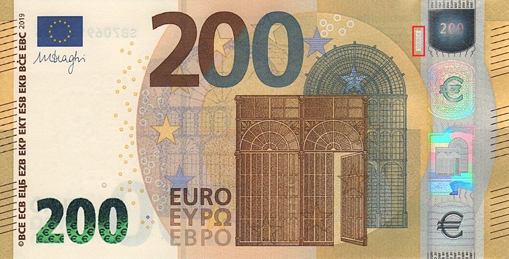 Billet de 200 € 2019 Italie