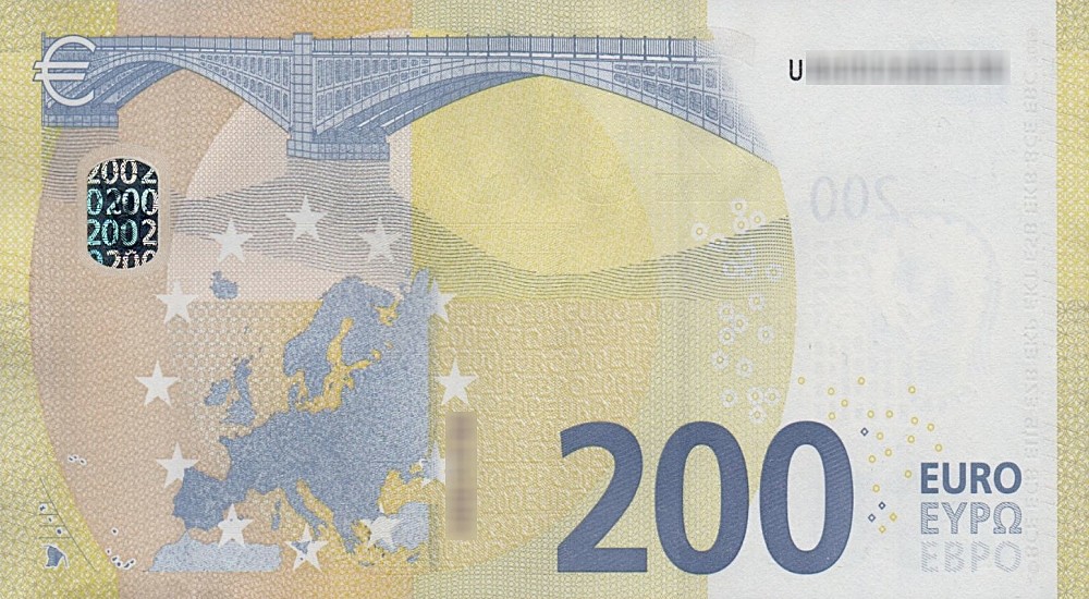 Détail du billet de 200 € 2019 France