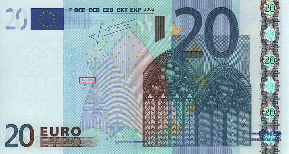 Billet de 20 € 2002 Slovénie