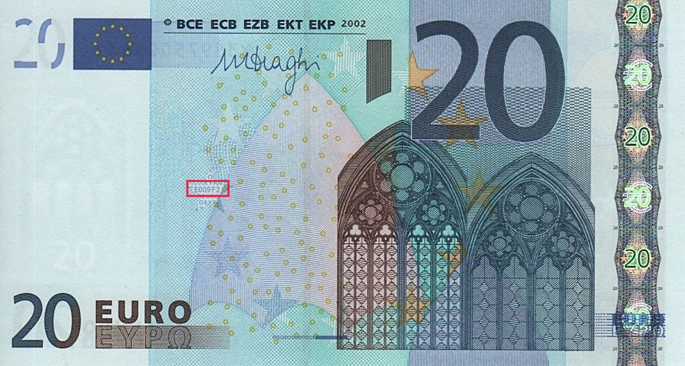 Billet de 20 € 2002 Allemagne