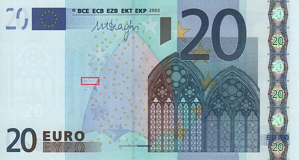 Billet de 20 € 2002 Allemagne