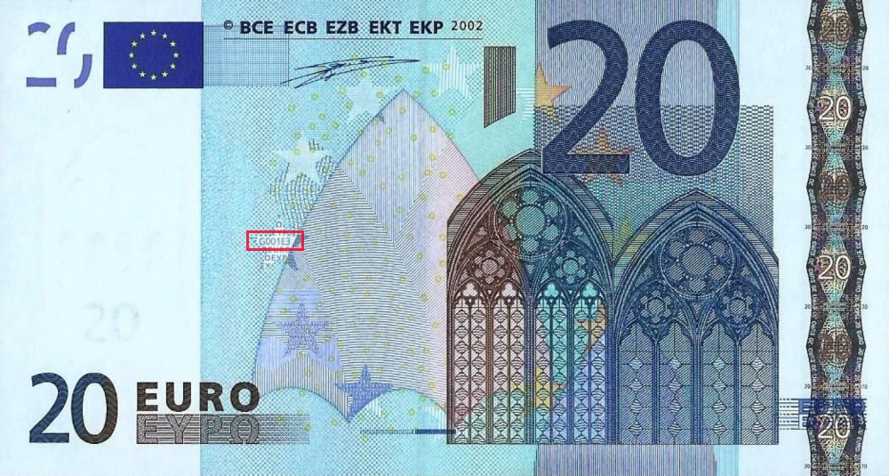 Billet de 20 € 2002 Pays-Bas