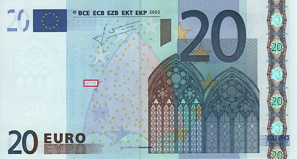 Billet de 20 € 2002 Pays-Bas