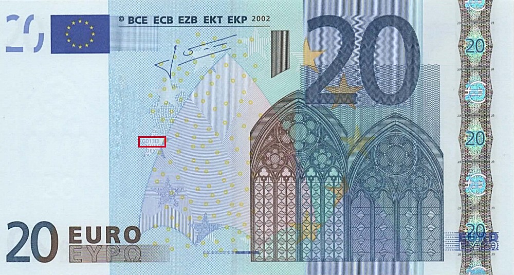 Billet de 20 € 2002 Slovénie