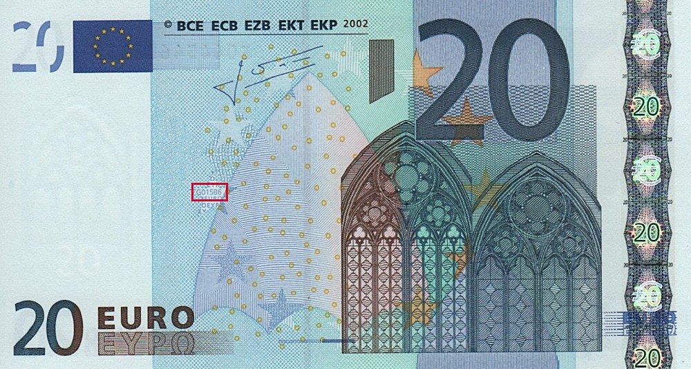 Billet de 20 € 2002 Pays-Bas