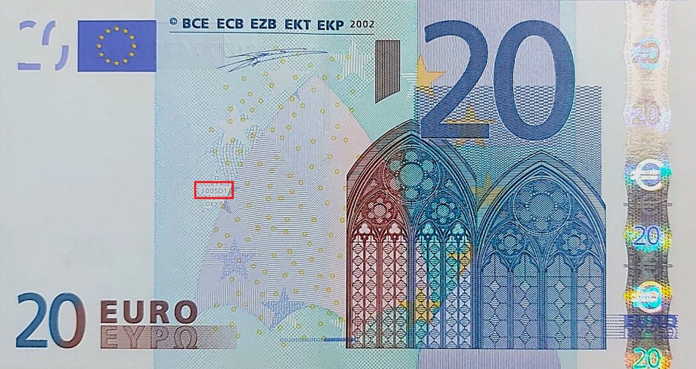 Billet de 20 € 2002 Italie