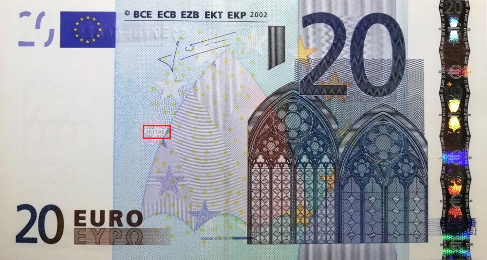 Billet de 20 € 2002 Italie