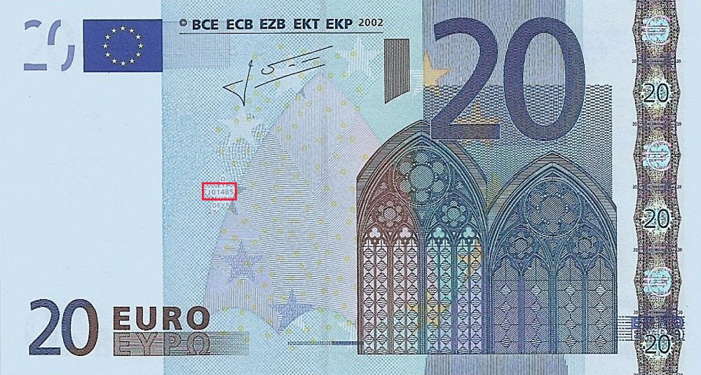Billet de 20 € 2002 Italie