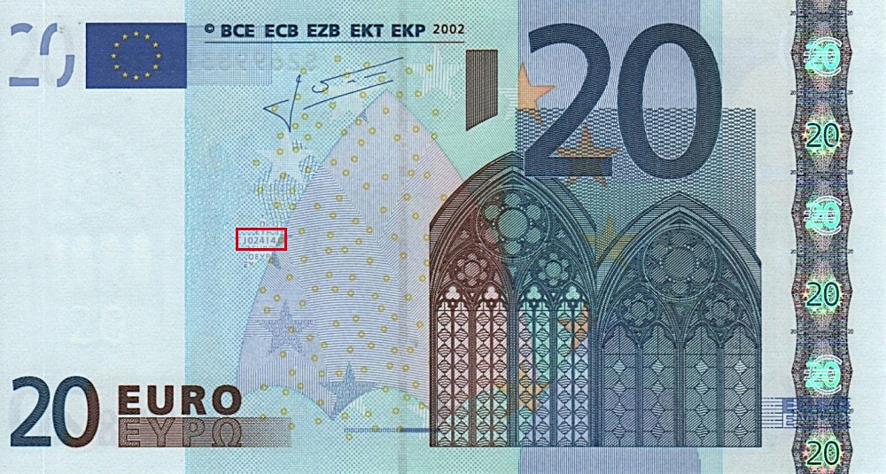 Billet de 20 € 2002 Italie