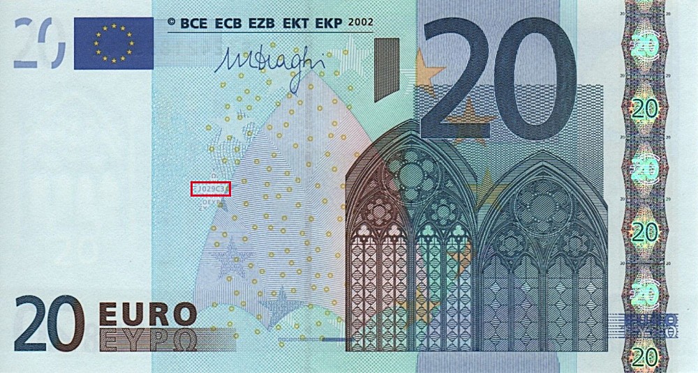 Billet de 20 € 2002 Italie