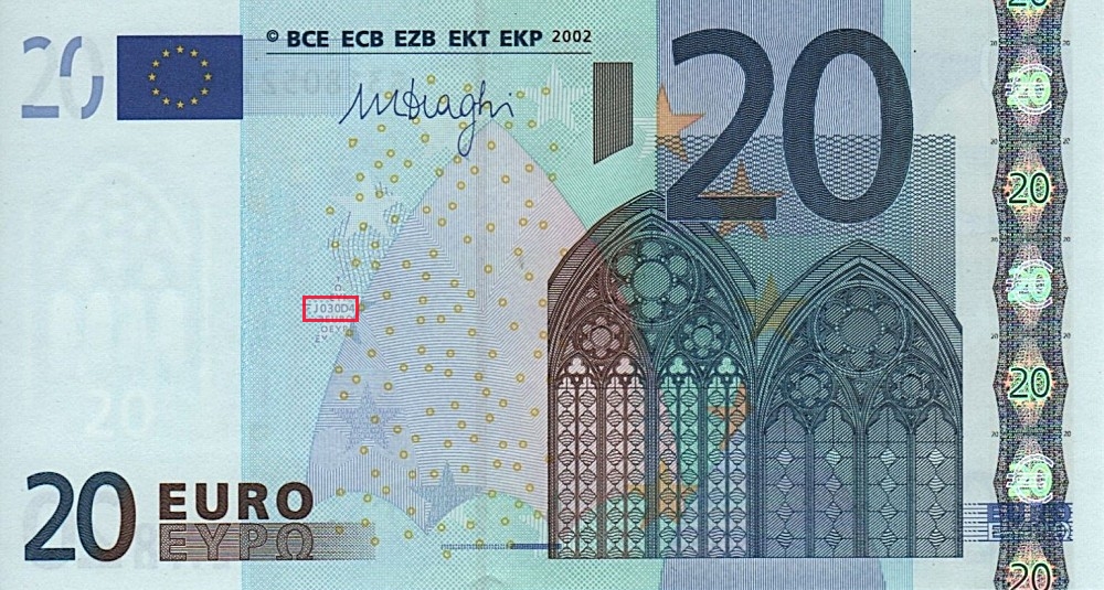 Billet de 20 € 2002 Italie