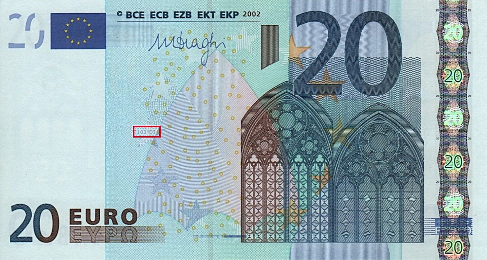 Billet de 20 € 2002 Italie
