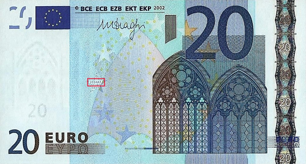 Billet de 20 € 2002 Italie