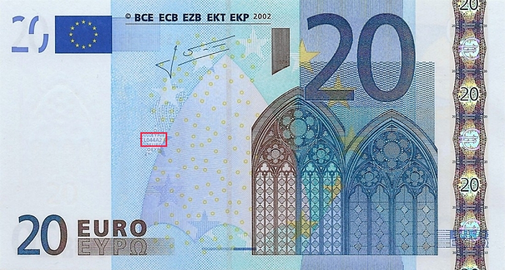 Billet de 20 € 2002 France