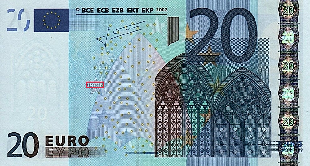 Billet de 20 € 2002 France