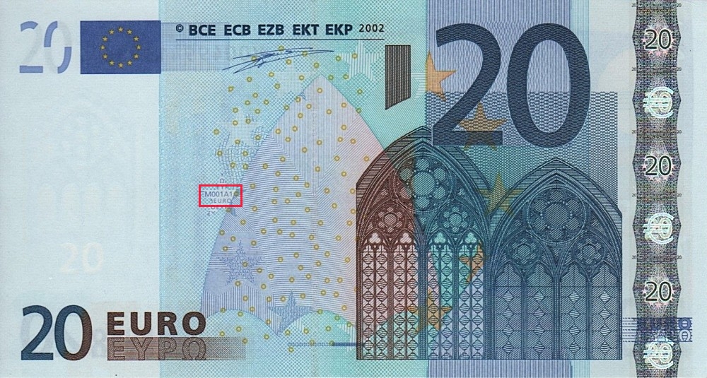 Billet de 20 € 2002 Espagne