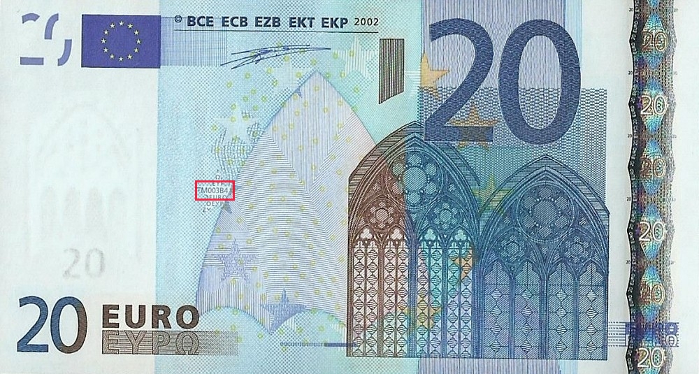 Billet de 20 € 2002 Espagne