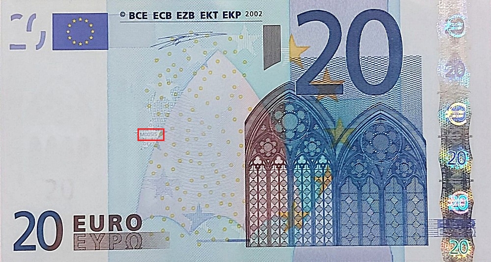 Billet de 20 € 2002 Espagne