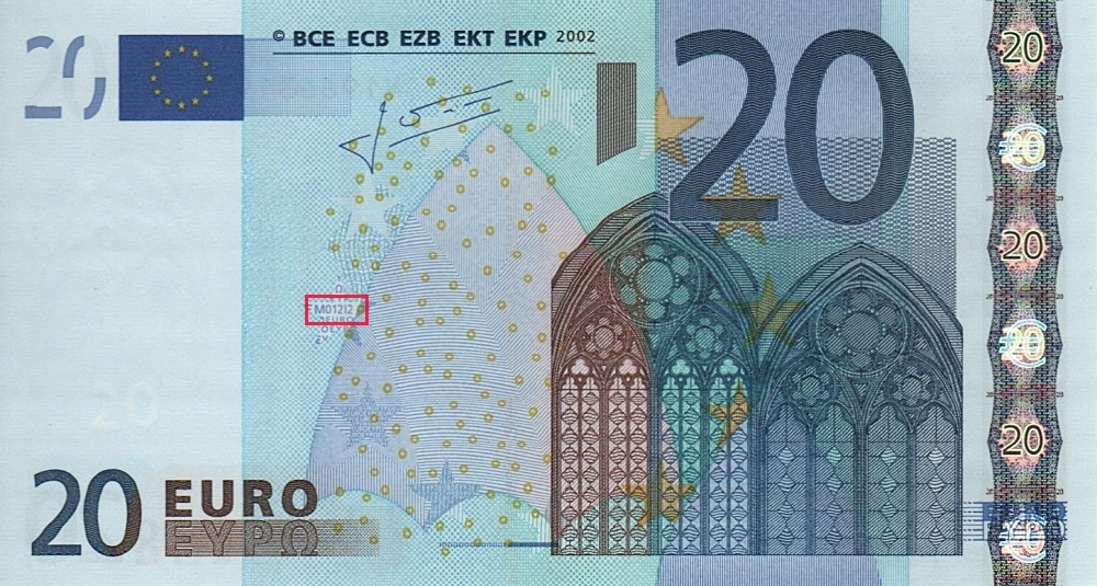 Billet de 20 € 2002 Espagne