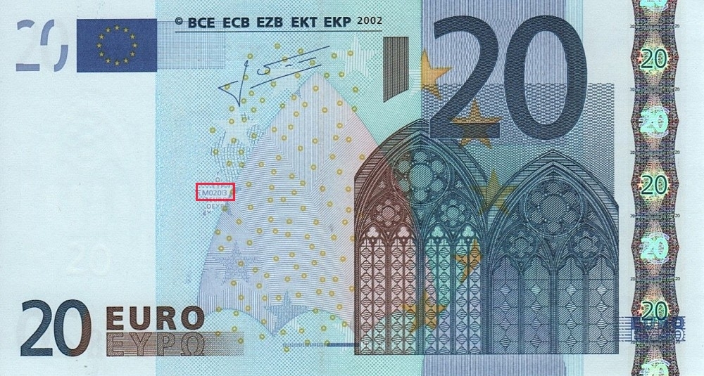 Billet de 20 € 2002 Espagne
