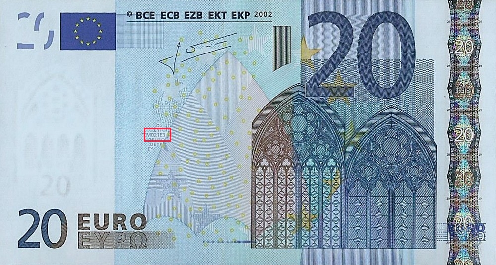 Billet de 20 € 2002 Espagne
