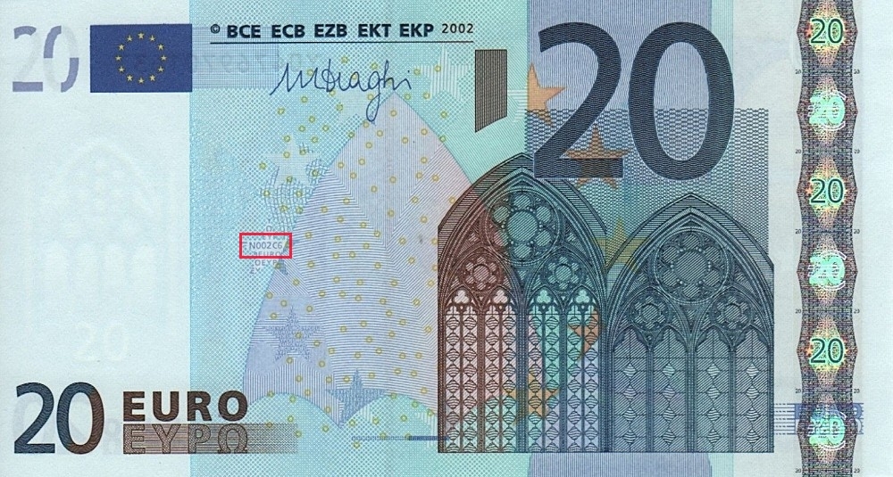 Billet de 20 € 2002 Grèce