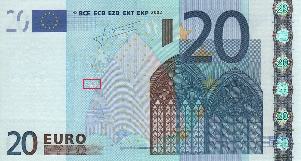 Billet de 20 € 2002 Grèce