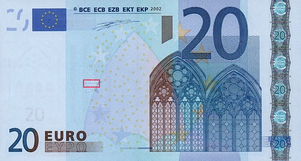 Billet de 20 € 2002 Allemagne