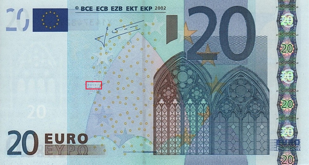 Billet de 20 € 2002 Allemagne