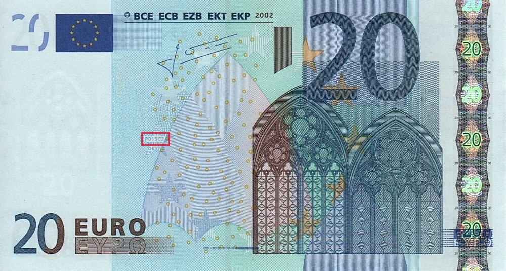 Billet de 20 € 2002 Allemagne