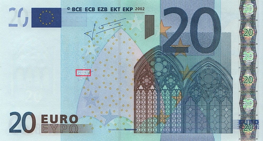 Billet de 20 € 2002 Allemagne