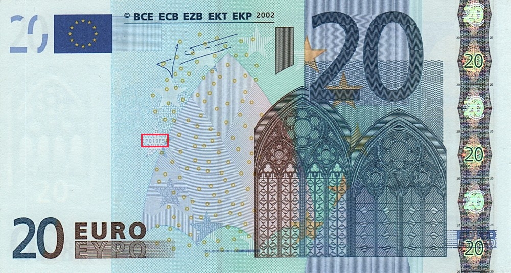 Billet de 20 € 2002 Allemagne