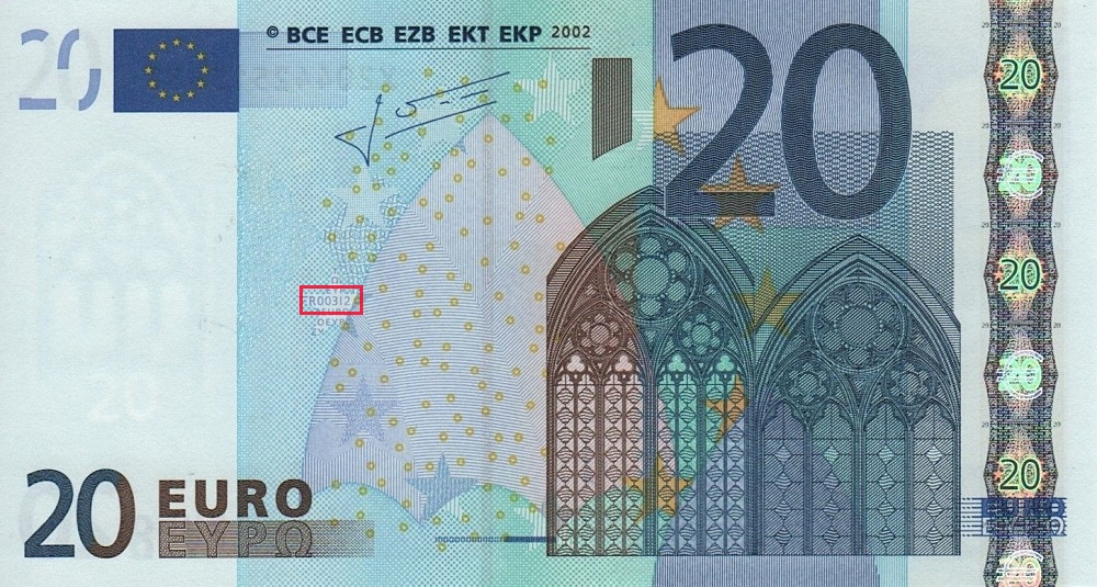Billet de 20 € 2002 Allemagne