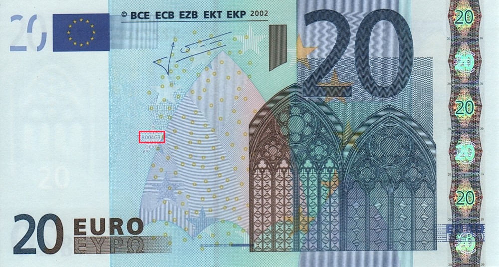 Billet de 20 € 2002 Allemagne