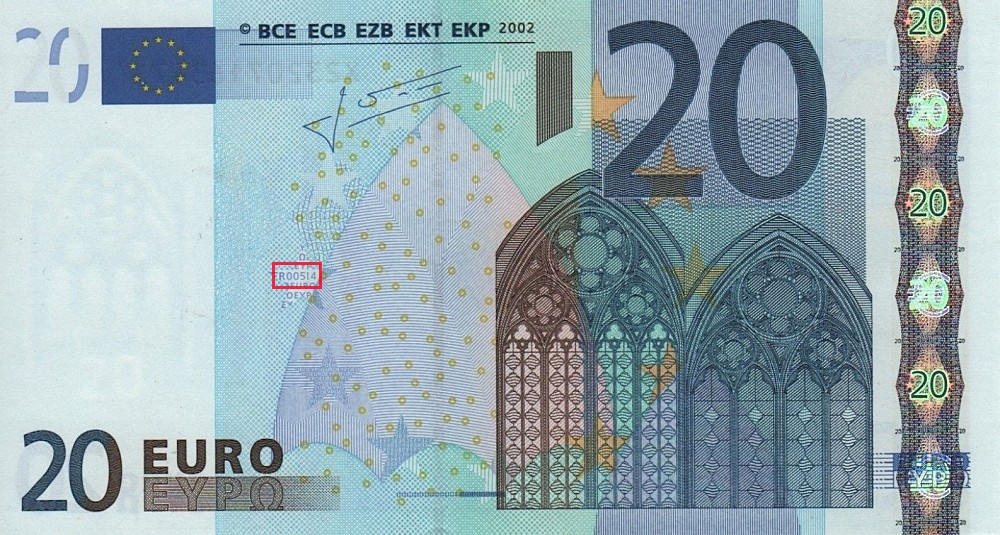 Billet de 20 € 2002 Allemagne