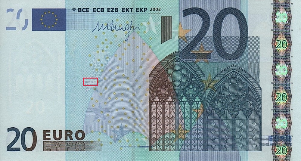 Billet de 20 € 2002 Pays-Bas