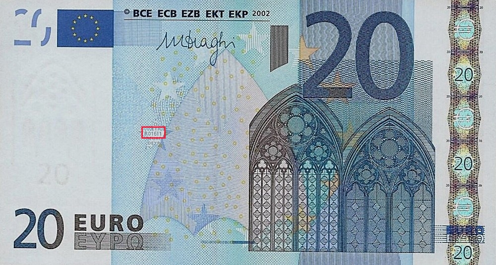 Billet de 20 € 2002 Pays-Bas