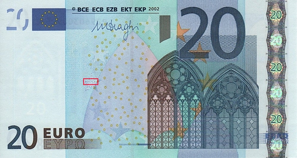 Billet de 20 € 2002 Pays-Bas