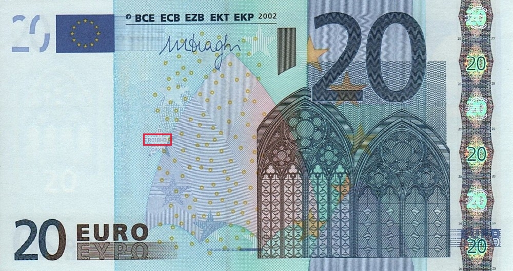 Billet de 20 € 2002 Pays-Bas