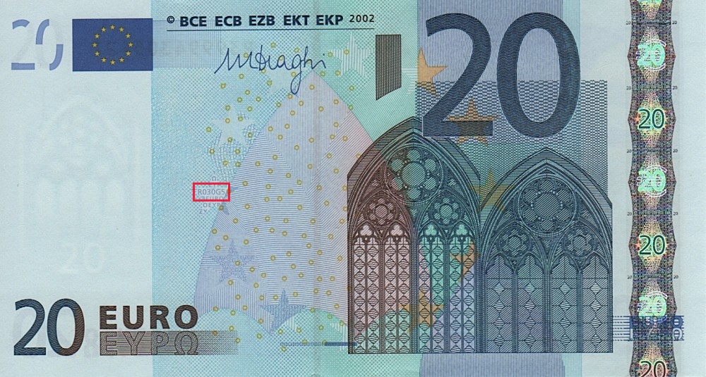 Billet de 20 € 2002 Pays-Bas