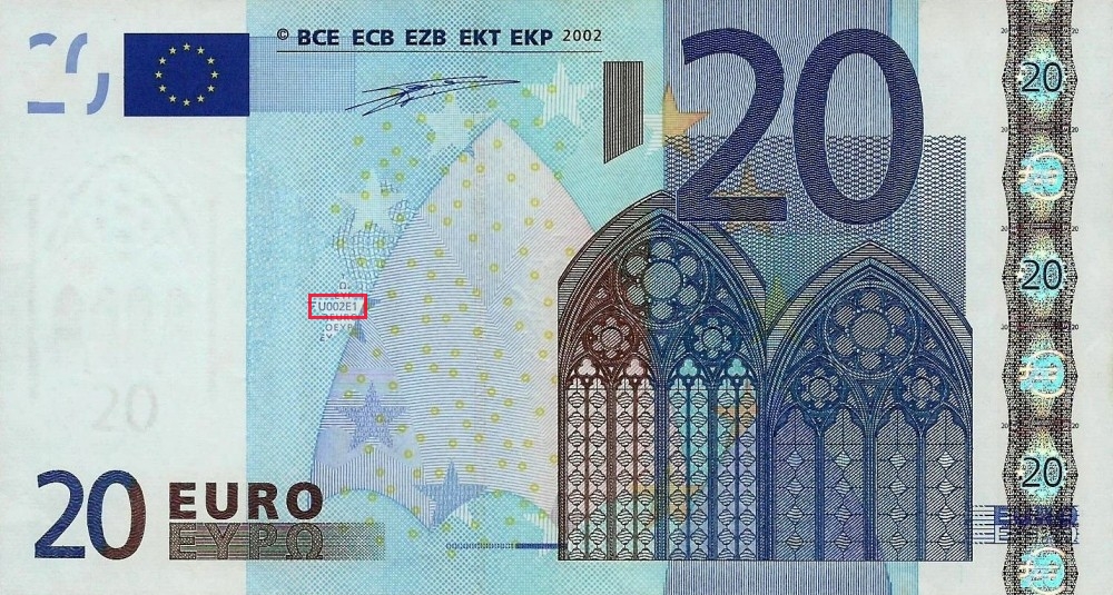 Billet de 20 € 2002 Portugal