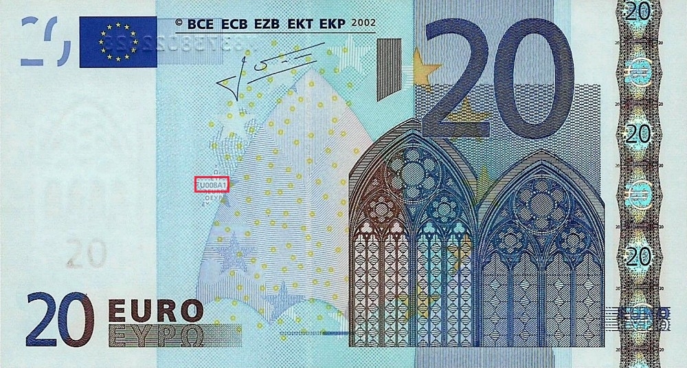 Billet de 20 € 2002 Portugal