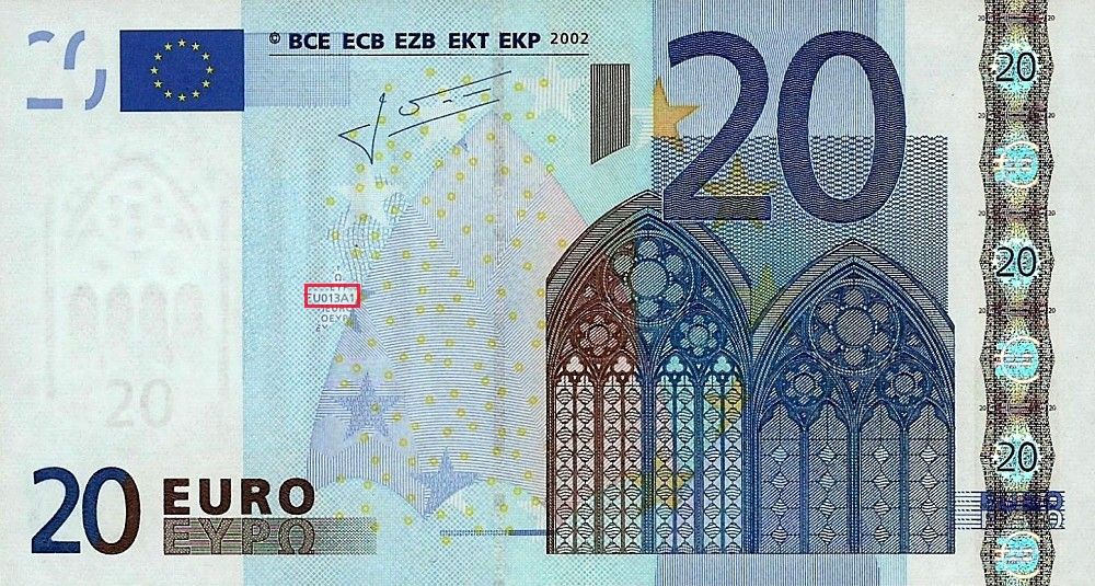 Billet de 20 € 2002 Portugal
