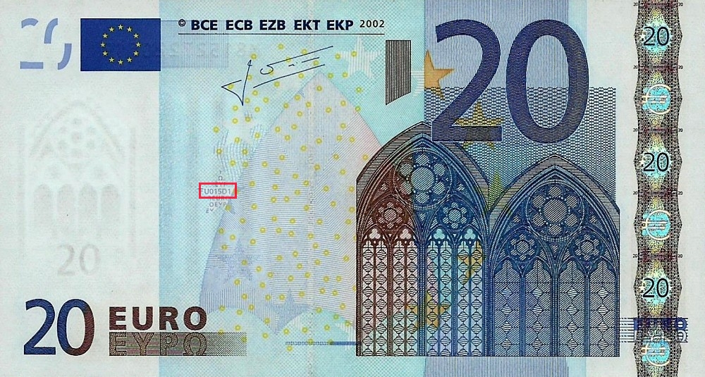 Billet de 20 € 2002 Portugal