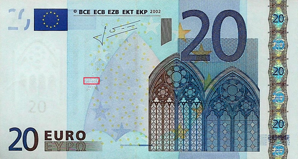Billet de 20 € 2002 Portugal