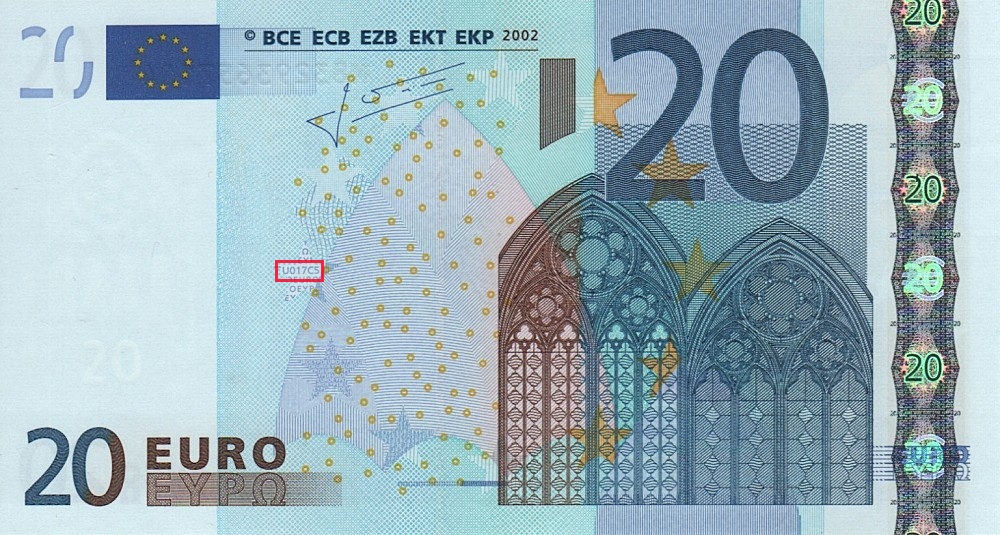 Billet de 20 € 2002 Portugal