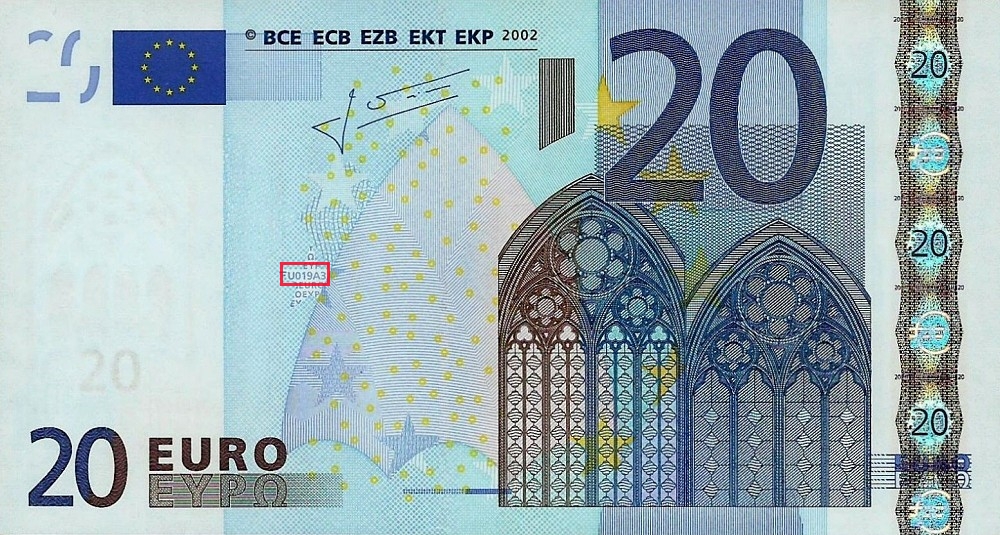Billet de 20 € 2002 Portugal