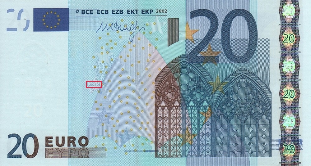 Billet de 20 € 2002 Portugal